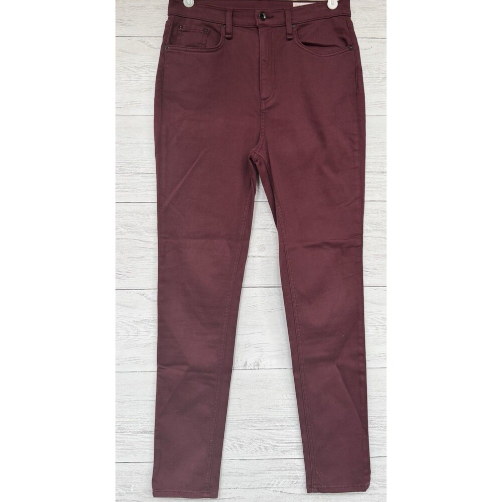 Rag & Bone High Rise Ankle Skinny Jeans Women’s 30 Maroon Burgundy Casual Pants - Picture 10 of 12